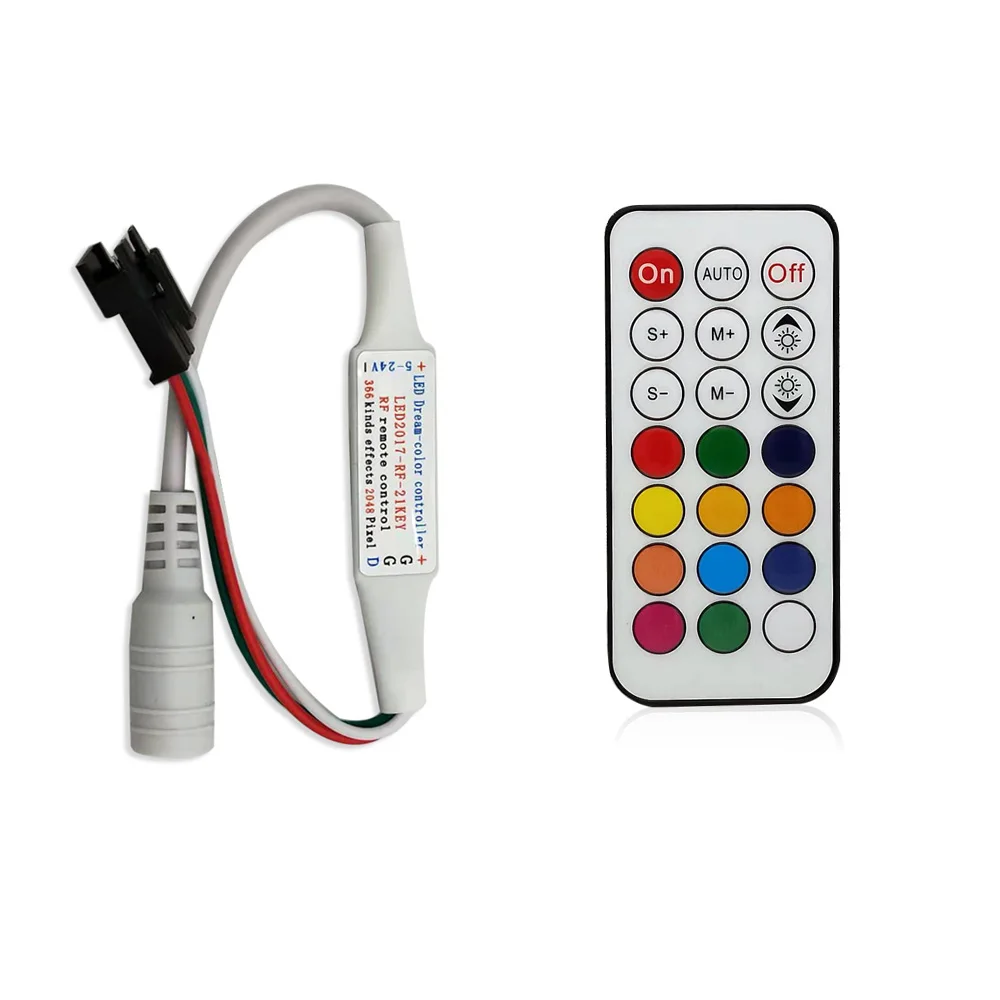 

DC5V 24V LED RGB Controller RGBW Controller 21 Keys RF Remote Control Dimmer IOS/Android For 2835 5050 3528 LED Strip RGB RGBW