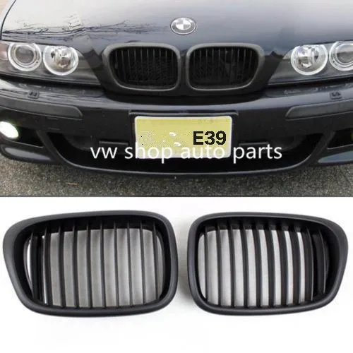 

One pair Black Matt Front Kidney Grilles Grill For BMW E39 525 528 530 535 M5 2000-2003