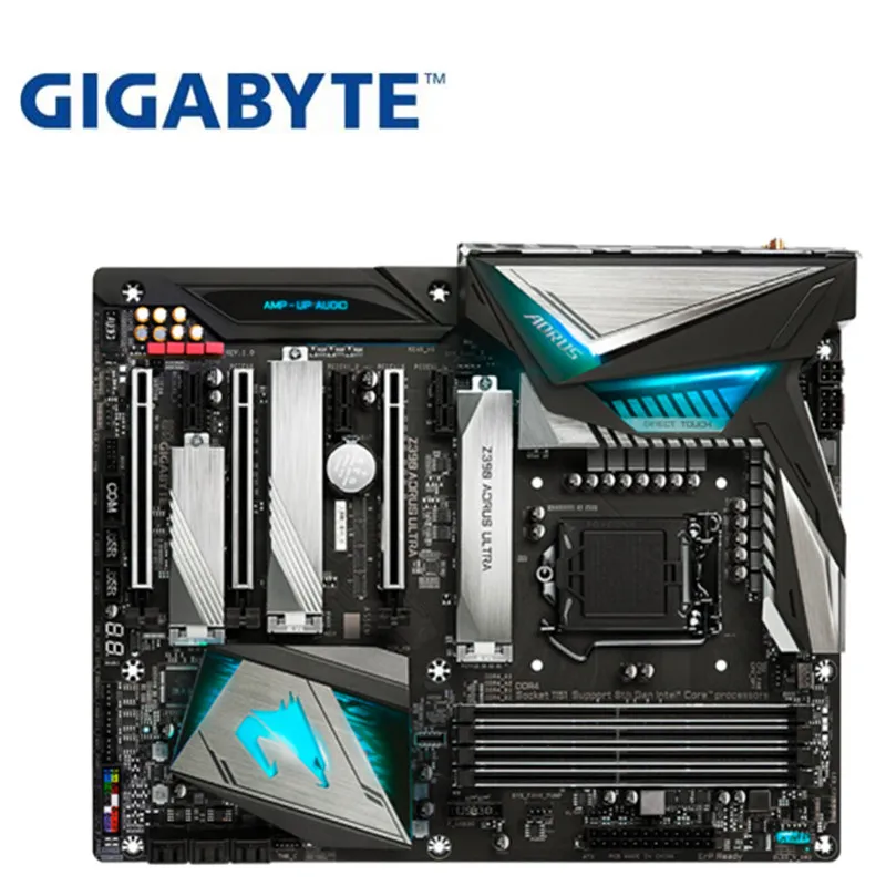 Для Gigabyte Z390 AORUS ультра оригинальная новая материнская плата DDR4 электронная Спортивная игровая материнская плата для компьютера разгон RGB плата