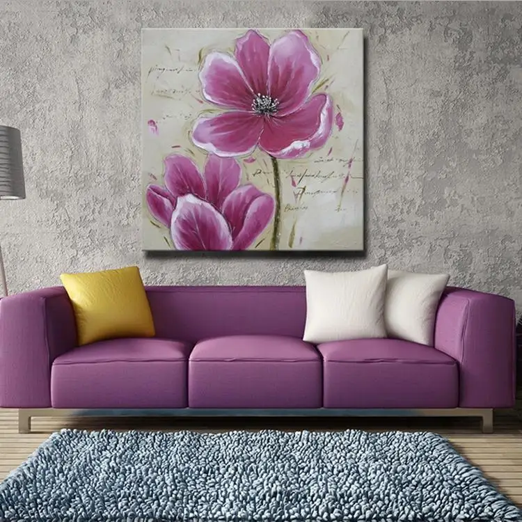 

NOAHART GALLERY supply beaitiful red flower wall art oil painting acrylic oil paint on canvas for sale free shipping