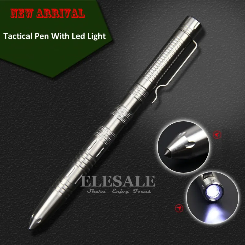 bilder für Neue Edelstahl Tactical Pen Mit Led-Licht Selbstverteidigung Waffe Notfall-set Portable Glasbrecher Geschenk Box EDC Werkzeug bilder für Neue Edelstahl Tactical Pen Mit Led-Licht Selbstverteidigung Waffe Notfall-set Portable Glasbrecher Geschenk Box EDC Werkzeug