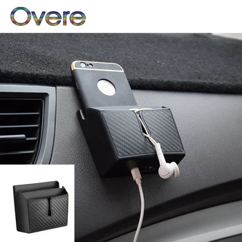 

Overe 1PC Carbon Fiber Car Organizer Box Stowing Tidying For Seat Leon Ibiza Skoda Rapid Fabia Octavia Yeti Audi A3 A4 B8 B6 B7