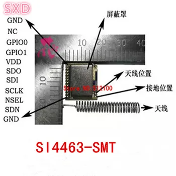 

10PCS Mini SI4463-SMT Wireless Transceiver Module SI4463 With Spring Antenna Distance 2000m 915M