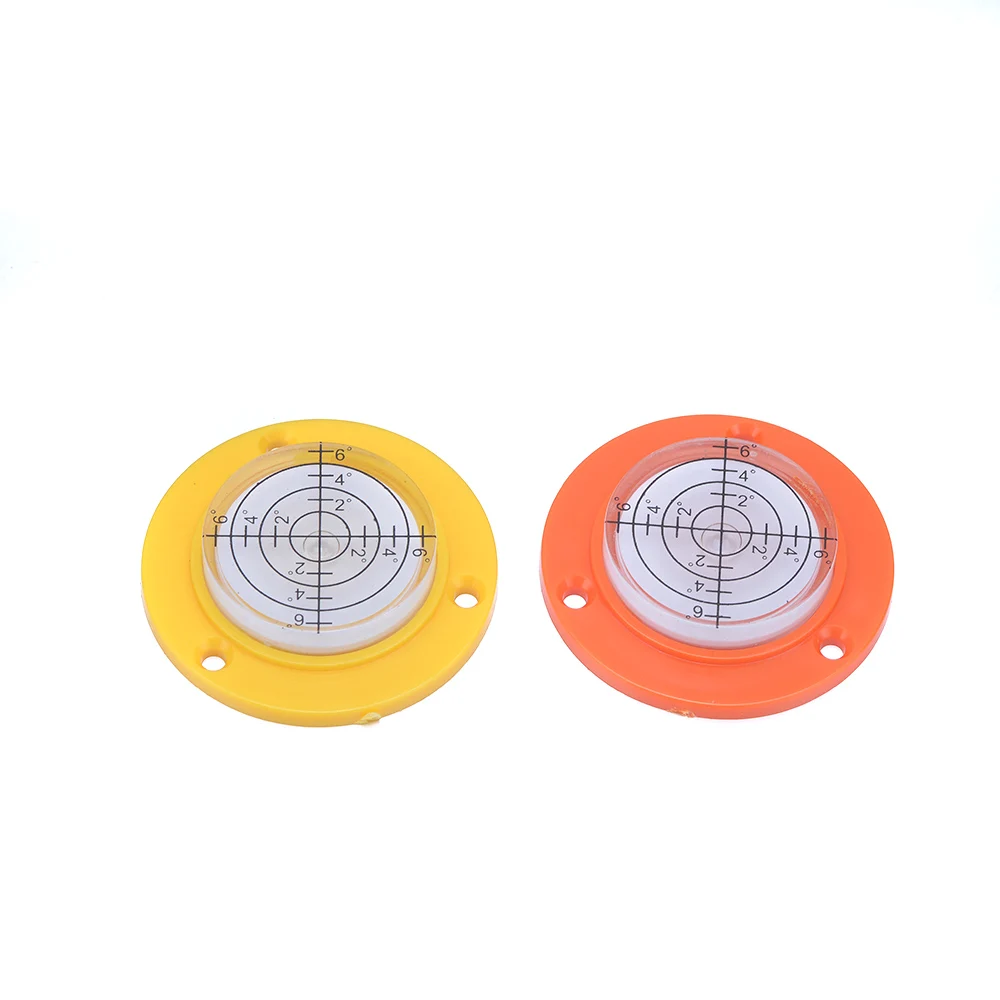Hot 4Pcs 49x9mm Level Bubble Round Spirit Bubble Level with Positioning