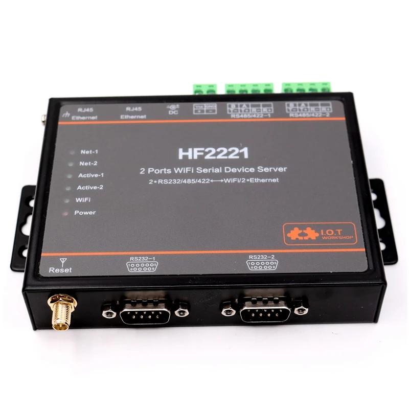 2 порта WIFI Серийный Сервер устройства RS232 RS485 RS422 перейти к TCP/IP Ethernet|server|server ip |