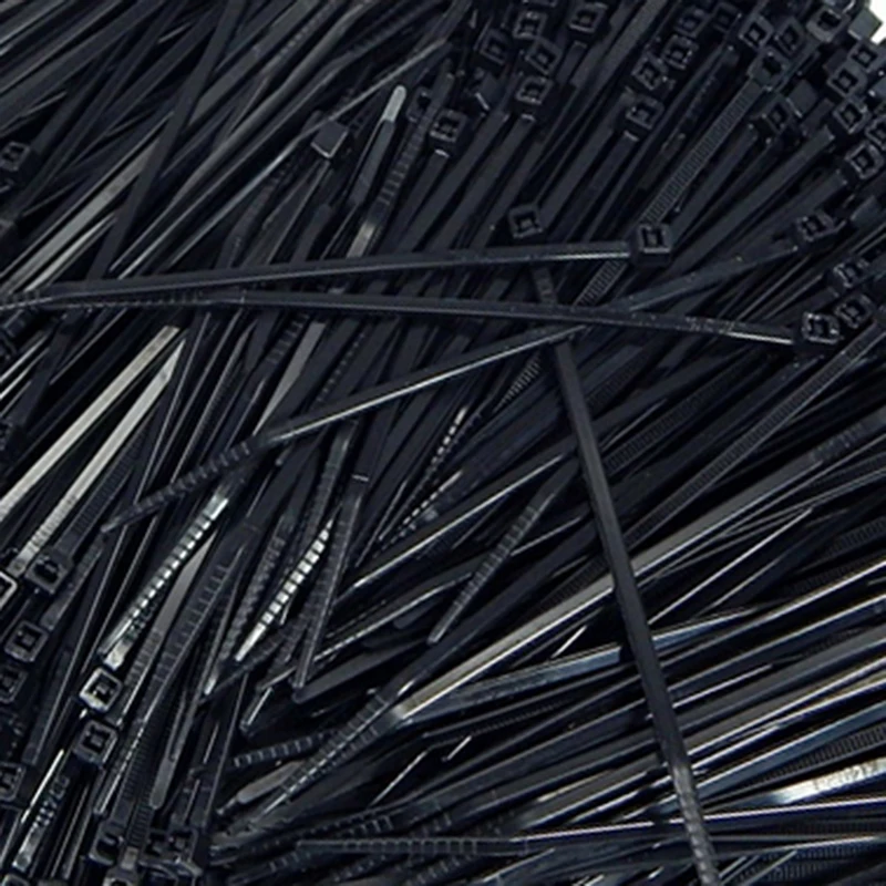 

1000pcs Zip Cable Ties 4" 18lbs UV Black Made In USA Nylon Wire Tie Wraps Home Accessories