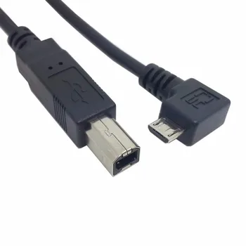 

10PCS/30cm 60cm 80cm Right & Left Angled 90 Degree Micro USB OTG to Standard B Type Printer Scanner Hard Disk Cable