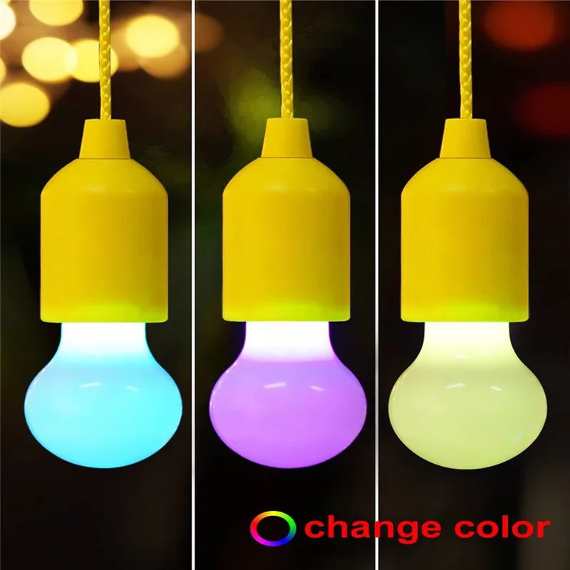 2018 Portable LED Pull Cord light Bulb Outdoor Garden Camping Hanging LED Light Lamp in LED