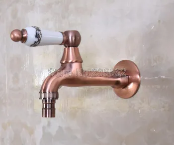 

Antique Red Copper Washing Machine Faucet Wall Mount Bathroom Mop Tap Toilet Cold Faucet tav307