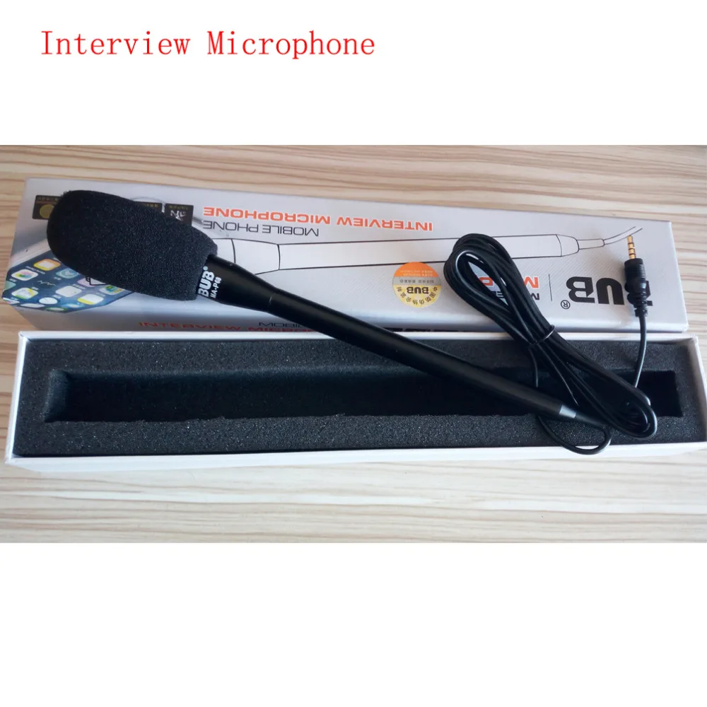 Portable Brand BUB Interview Microphone Recording Mic for iPhone 6s iPad Air Pro Android Phones