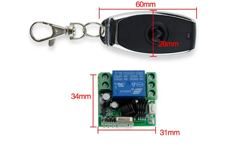 315 МГц DC12V 1CH RF Metal Беспроводной дистанционного Управление переключателем открывания двери 1/2/3/4 передатчика с приемником для Управление блок питания