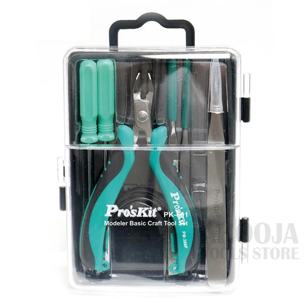 Pro'skit модель DIY делая инструменты набор из нержавеющей стали диагональные режущие плоскогубцы отвертка анти-магнитный наконечник Пинцет Набор для ремонта