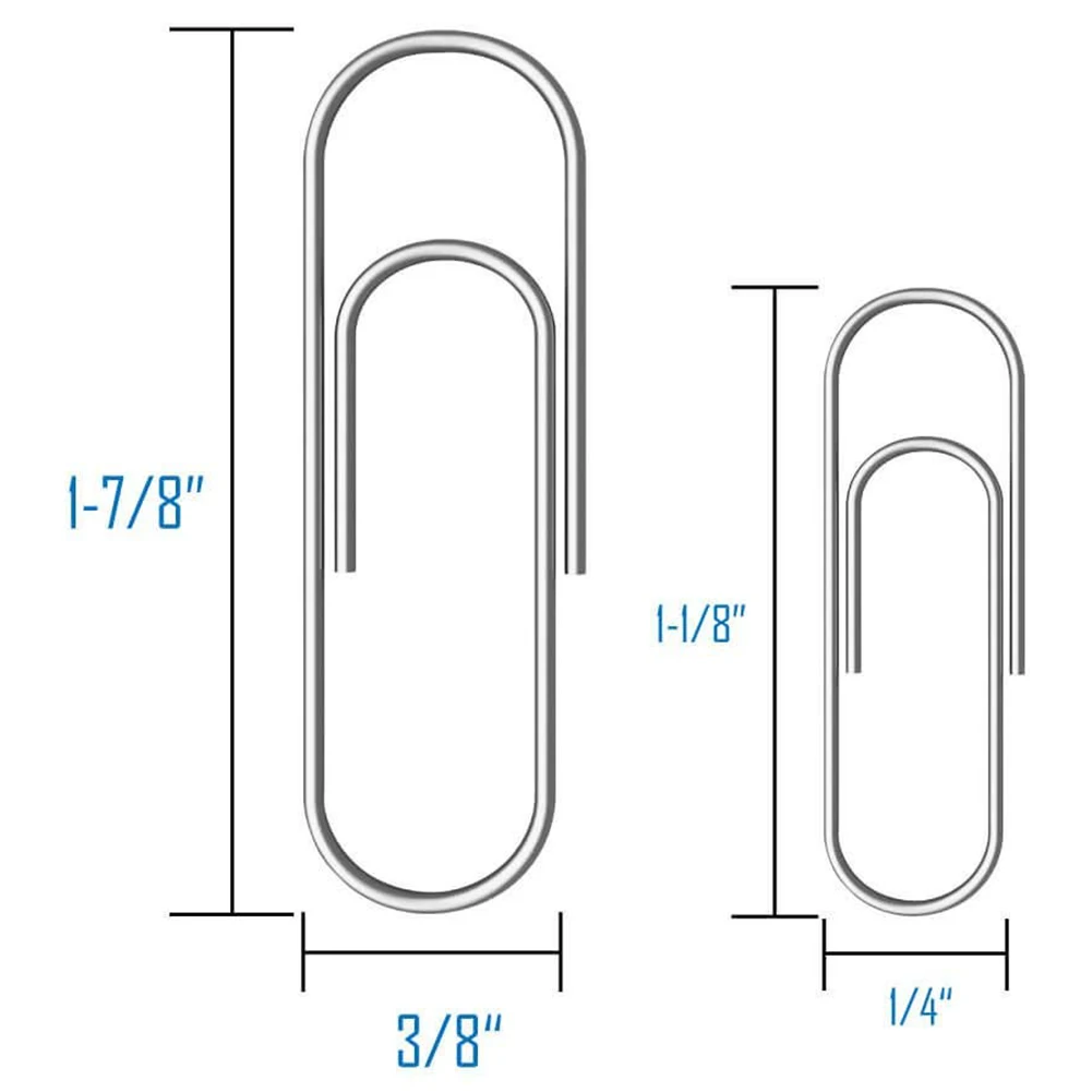 500 шт. Серебристая бумага зажимы среднего размера (28 мм, 50 мм)