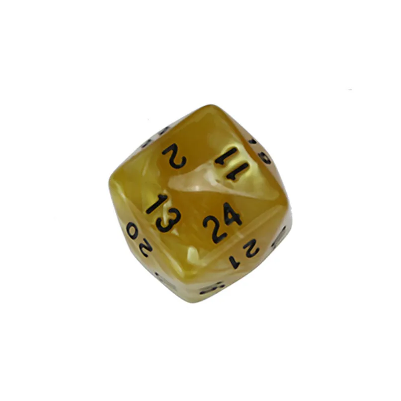 1pcs 24 Face Dice For Game Dungeons & Dragons Polyhedral D24 Multi Sided Acrylic Dice for TRPG game lovers #2n22 (1)