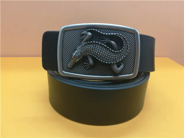 Для Мужчин's Бизнес ремень из кожи крокодила высокое качество дизайнер Пряжка животных Крокодил пряжкой Для мужчин джинсы подарок