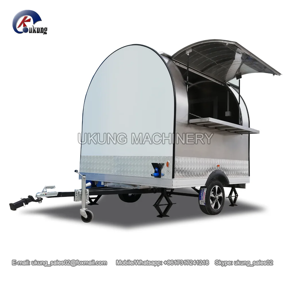 

UKUNG free customized good quality mobile catering trailer, fast food cart for sale