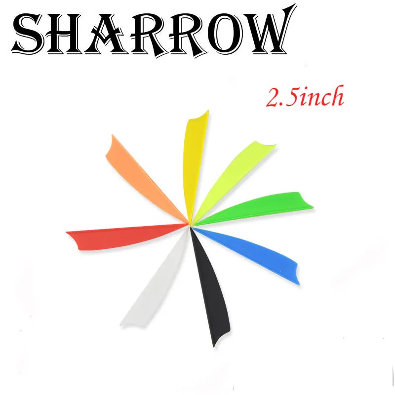 

100pcs 2.5 inch Archery Rubber Feather Arrow Fletching Carbon Woodon Bamboo Shooting Arrow Accessories