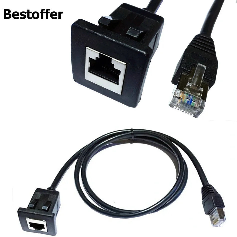 CAT5e RJ45 Штекерный к женскому штепсельный разъем Лицевая панель модуль