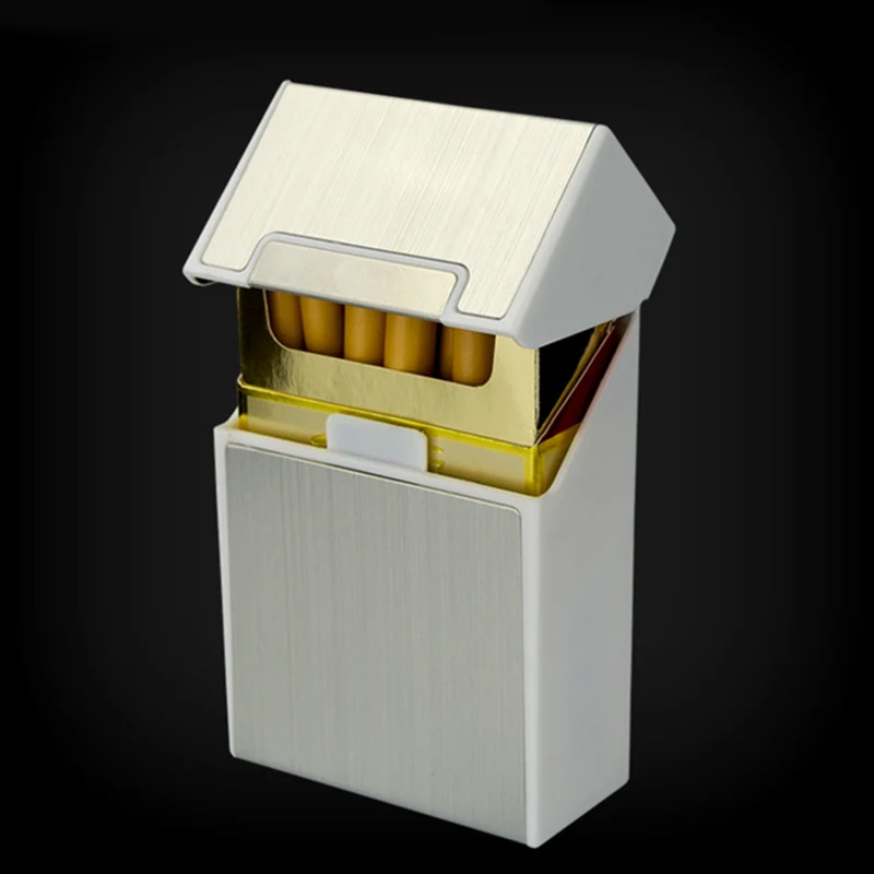 al Cigarette case Aluminum Box Metal Pocket Cigarettes Case Automatic