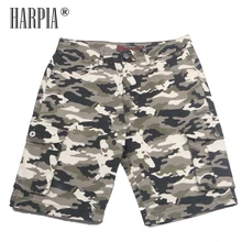 Harpia новые летние мужские камуфляжные шорты мужские камуфляжные свободные мужские шорты Карго армейского зеленого цвета Большие размеры 38-53 крутые военные короткие штаны