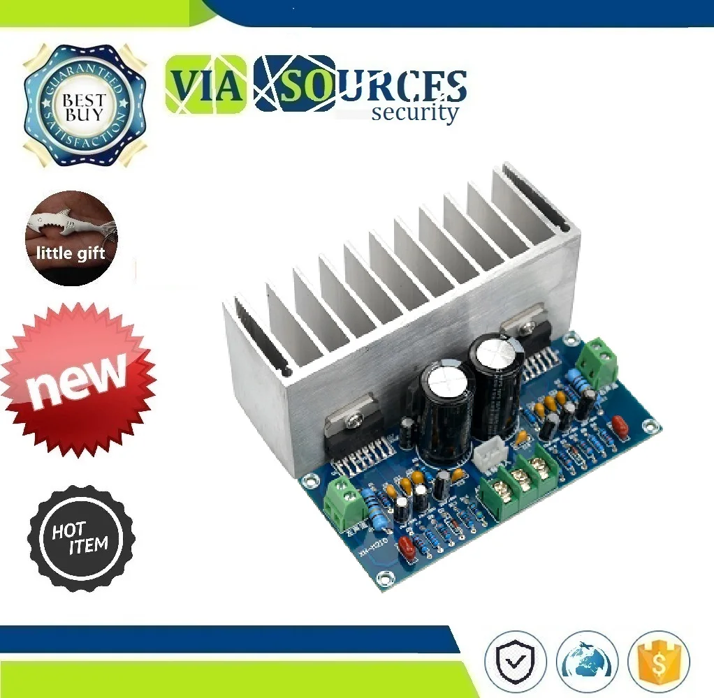 

Heatsink Dual AC12-32V TDA7293 Audio Amplifier Board 100W*2 Digital Stereo Power Amplifier Board