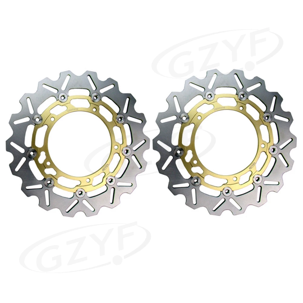 Motorcycle Front Brake Discs Rotors For YAMAHA FZ6 FAZER S2 & XJ6 DIVERSION ABS & YZF R6 & MT-03 & MT-09 TRACER ABS Pair