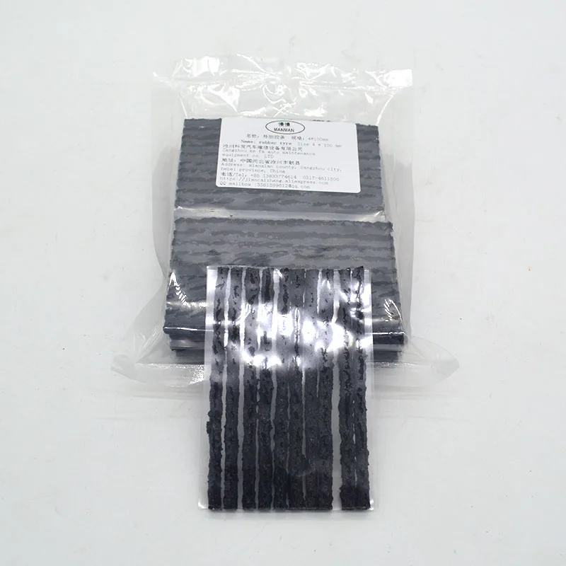 Tire Repair Kit 100pcs 4mm*100mm Tyre Repairing Rubber Strips Tire Repair Tools Rubber Strips Tyre Repair