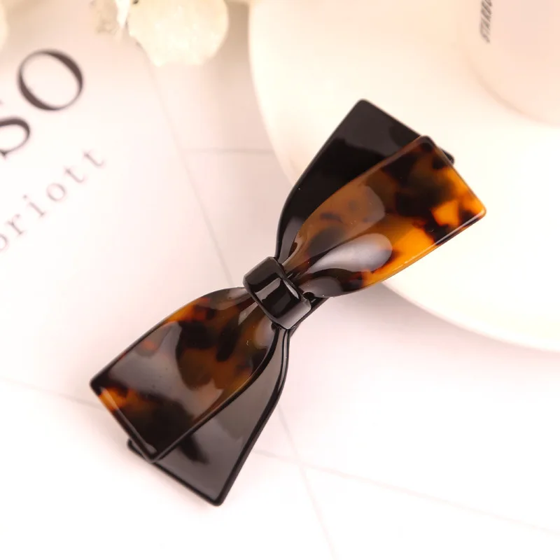 Leopard Hairpins Acetate Tortoise Shell Headdress For Women Girls French hair barrettes Vintage Hair Clips fashion Hair jewelry (2)