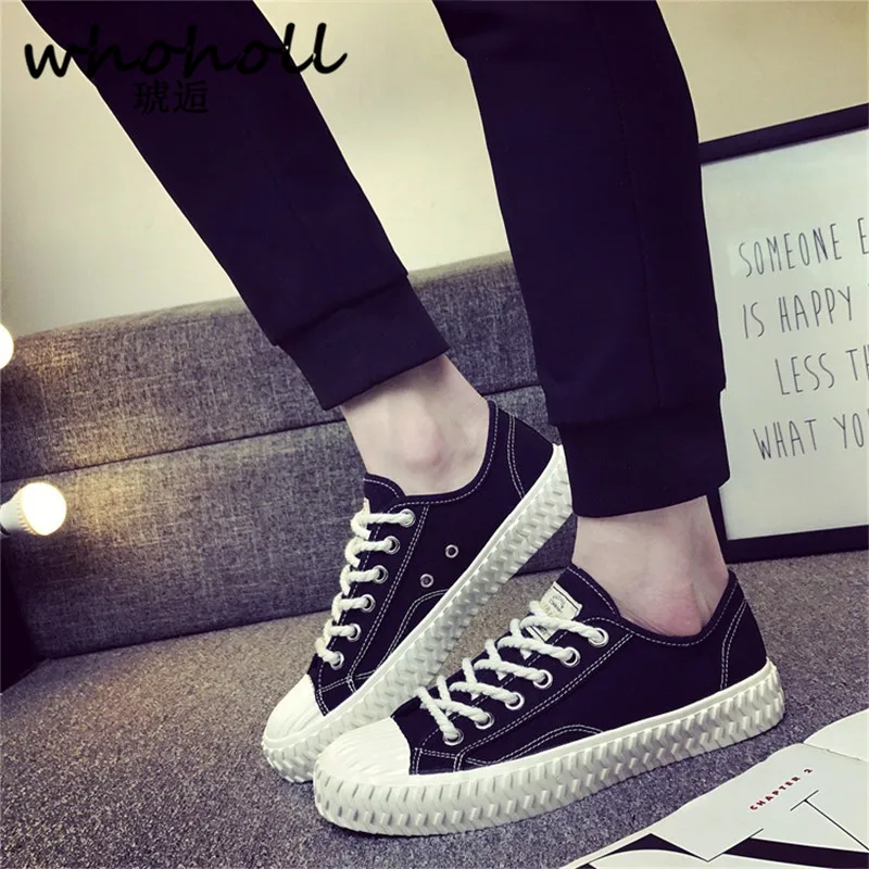 Prix pour WHOHOLL Homme chaussures 2017 d'été hommes de loisirs planche à roulettes chaussures chaussures de sport mâle étudiant appartements Dentelle-up toile chaussures Prix pour WHOHOLL Homme chaussures 2017 d'été hommes de loisirs planche à roulettes chaussures chaussures de sport mâle étudiant appartements Dentelle-up toile chaussures
