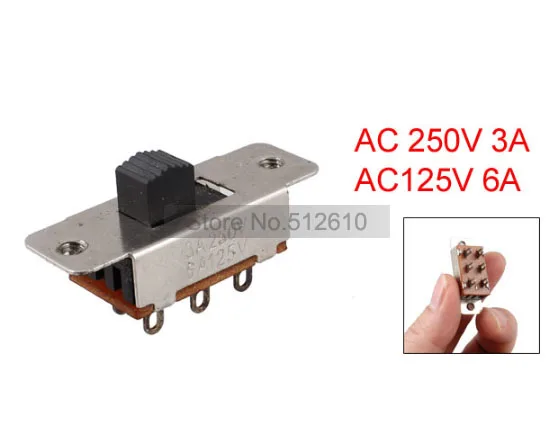 

Best Promotion Wholesale Price On Off 2 Position SPDT PCB Panel Slide Switch 6A/125V 3A/250V AC 50PCS