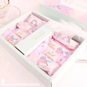 

100pcs/lot Creative Sugar Bag Packaging Bag Creative Unicorn Machine Sealing Fresh Plastic Bag Boxes for Party Favors Gift Bag