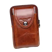 Мужской кожаный винтажный Дорожный Чехол/кожух, чехол для мобильного телефона, набедренный ремень, кошелек, поясная сумка