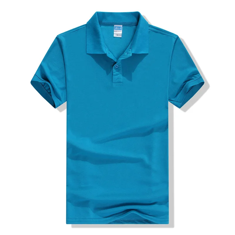 Мужская рубашка с коротким рукавом,, летняя, высококачественная, брендовая, модная, повседневная, одноцветная, с полоской, майки, рубашки, майки, S-3XL - Цвет: Kong Blue