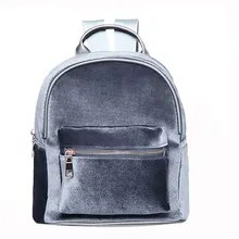 Fashion Simple Designer Backpack Soft Velvet Backpack Women Small Travel Backpacks School Bags for Teenager Girls Female Mochila