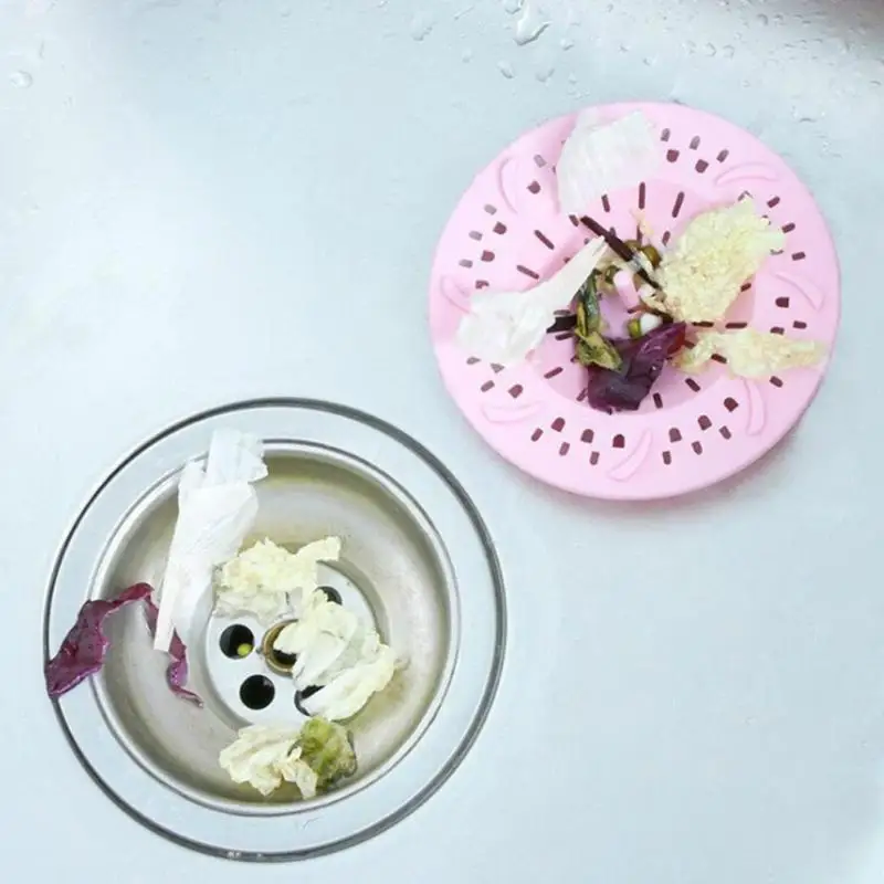 Силиконовый Фильтр для кухонной раковины ванной комнаты дренаж Крышка дуршлаг