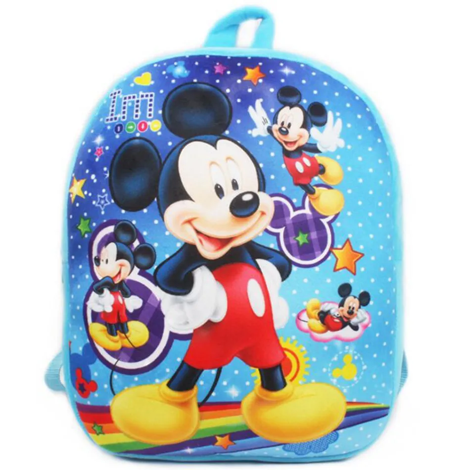 Cartoon Plush School Backpack For Kids Mickey Minnie Students In School Bags Children Backpacks Moc - 32848326322