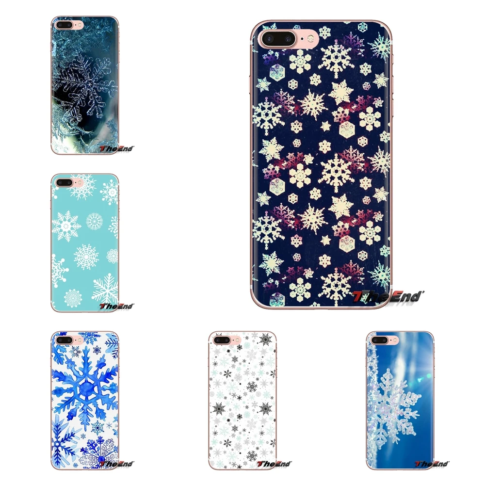 For Samsung Galaxy A3 A5 A7 A9 A8 Star A6 Plus 2018 2015 2016 2017 new year snowflake Brand Christmas Transparent Clear TPU Case |