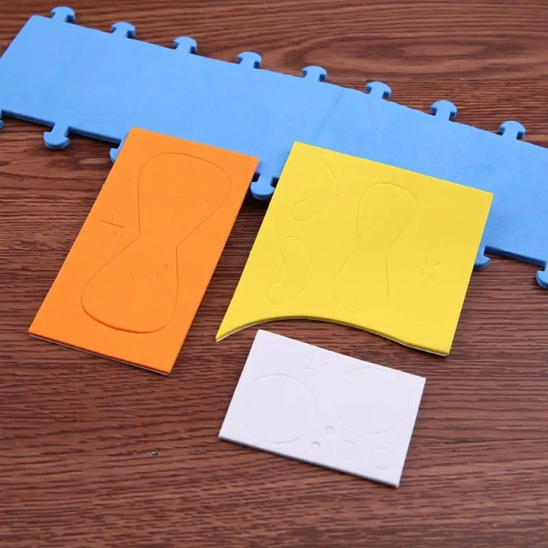 1 set Rainbow Color EVA Tangram DIY Foam Puzzle Kids Brain Educational ToysBYRDE