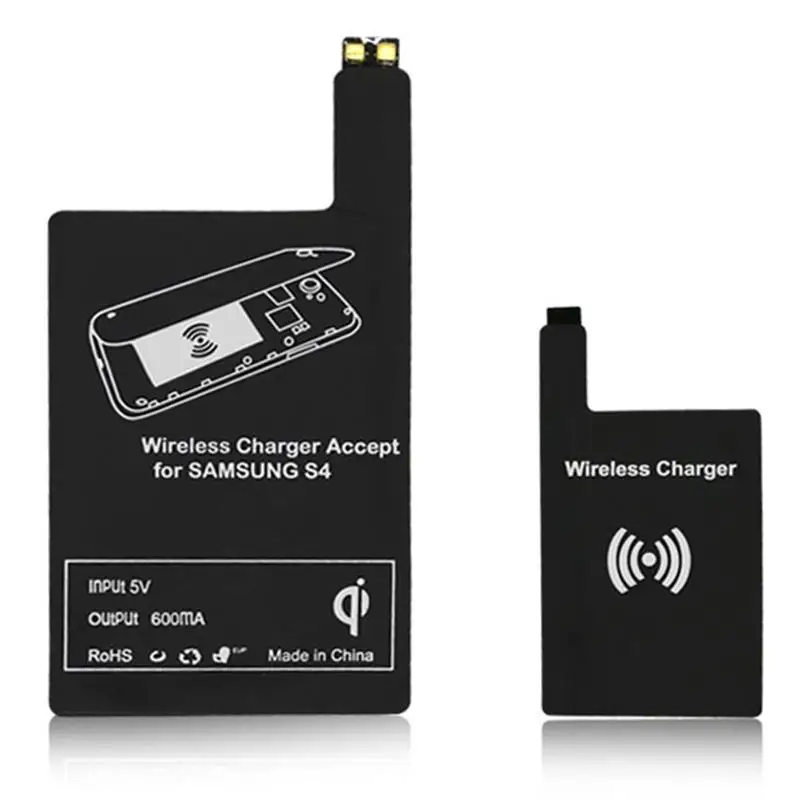 Excellent Ultra-thin Qi Wireless Charger Charging Receiver for Samsung Galaxy S3/S4/S5 Note 4/3/2 Cell Phone Accessories Black