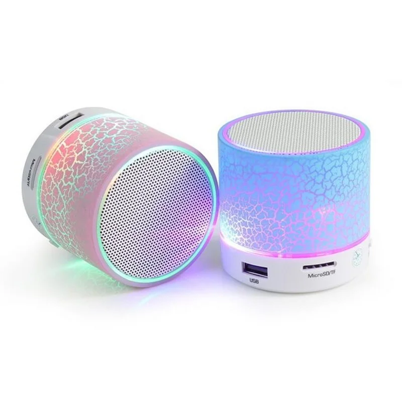 LED Mini Wireless Bluetooth Speaker TF USB Portable Music Loudspeakers Hand-free call For iPhone 6 Mobile Phone PC with Mic