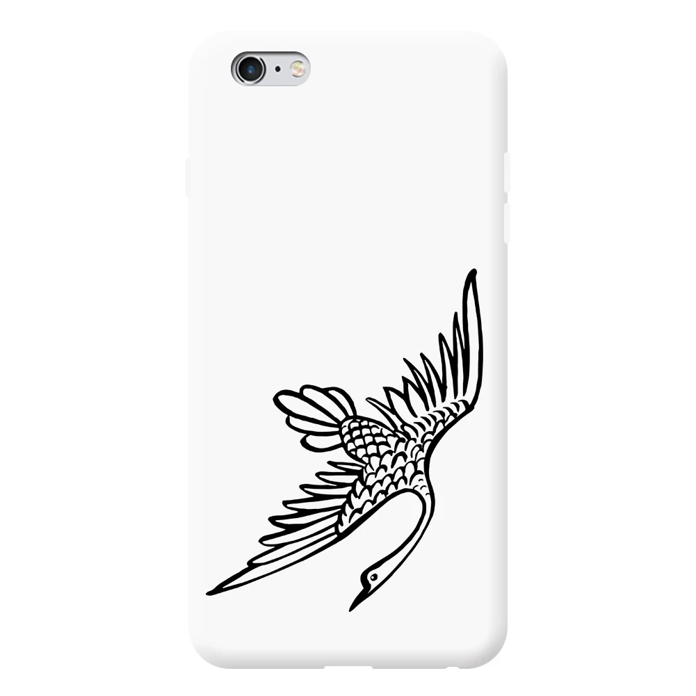 Белый журавль Сенсорный экран флип чехол для iPhone 6 S Samsung S6 S7 Edge|case for iphone|case iphone 6scase |