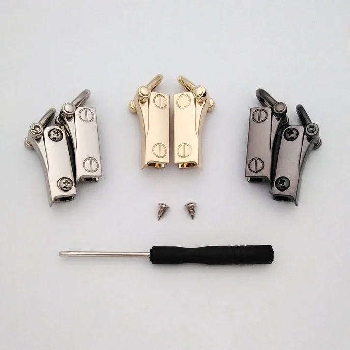 

4pcs(2sets) Bag Clip side Buckles Screw DIY Entrainment And Convenient Installation Package Metal Buckle Bag Accessories