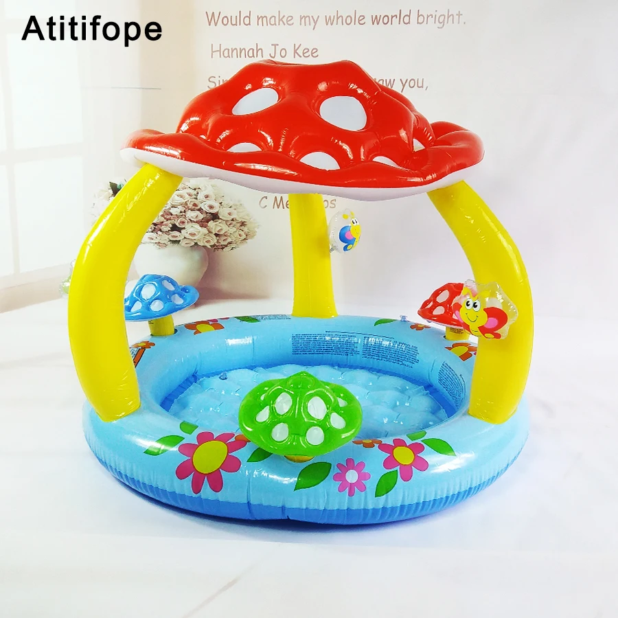 Mignon champignon en forme de haute qualité piscine gonflable couleurs vives enfants piscine gonflable jardin piscine bébé eau jouer piscine