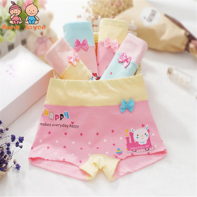 

10 Pcs/lot Children boxerUnderwear Girl with Flat-bottomed Panties Cotton Cartoon Cute Flat Angle Underwear B1TNN0142