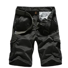 Мужские шорты-карго в стиле милитари летние армейские зеленые хлопковые шорты мужские свободные шорты с несколькими карманами мужские повседневные бермуды 40