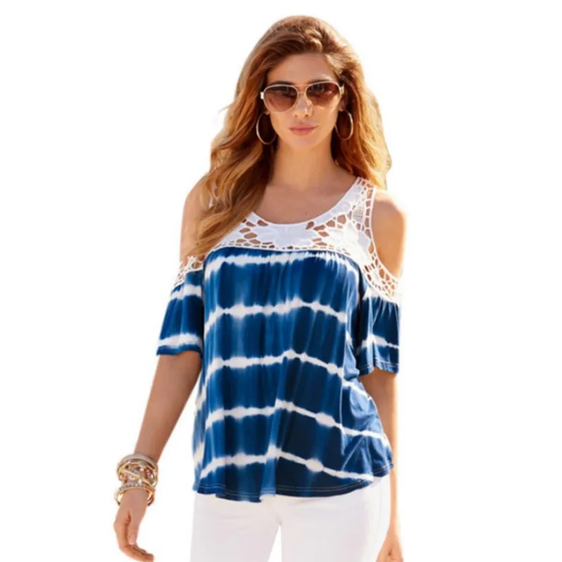 2018 Women Summer Lace Blouse Shirt Female Office Body Top