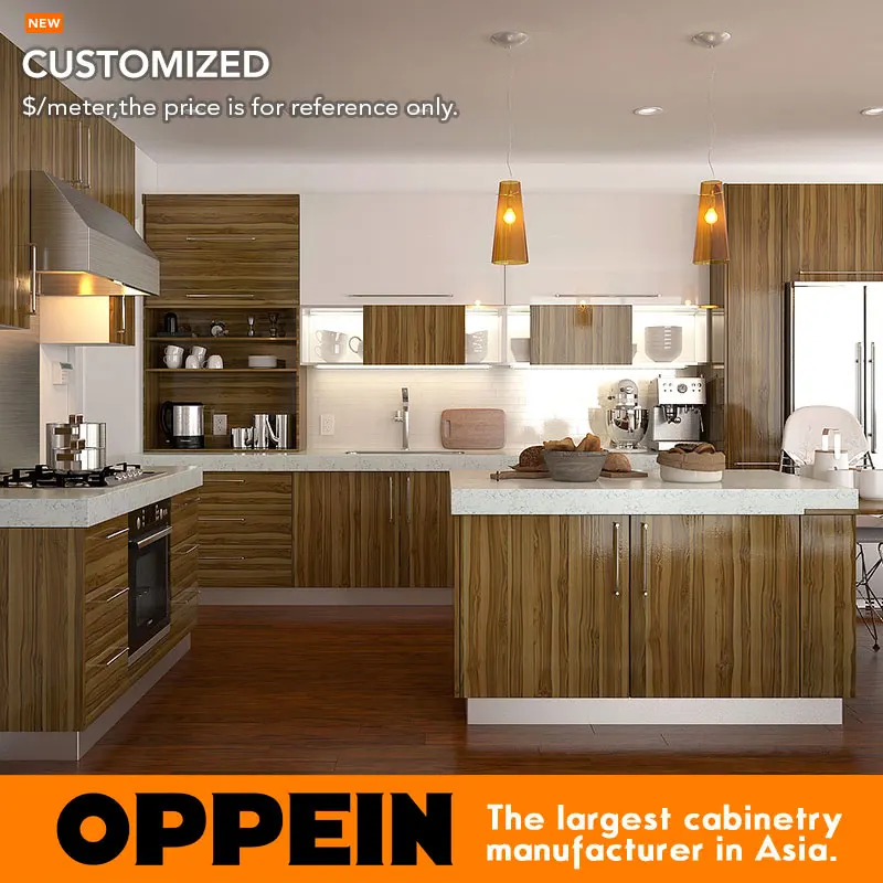 Contemporary Modern Cozy Wooden Kitchen Pantry Cupboards Op15 M09