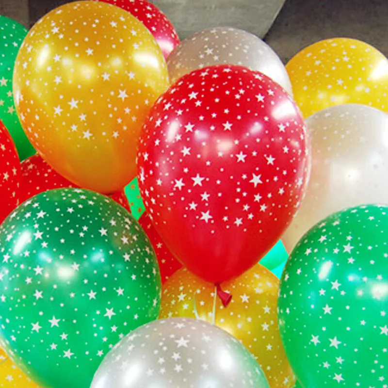 Новые шары, шары, Нео, 100 шт./лот, латексные шары, 12 дюймов, Thickeni Ng, с принтом звезды, воздушные шары, вечерние классические декоративные игрушки
