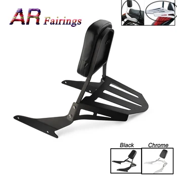 

Motorcycle Detachable Sissy Bar Backrest Set Rear Seat Black Chrome For Suzuki Boulevard M109R 2006 - 2015 2014 2013 2012 2011