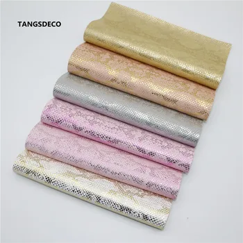 

18pcs--20x22cm shiny snake metal color Leahter/Synthetic leather